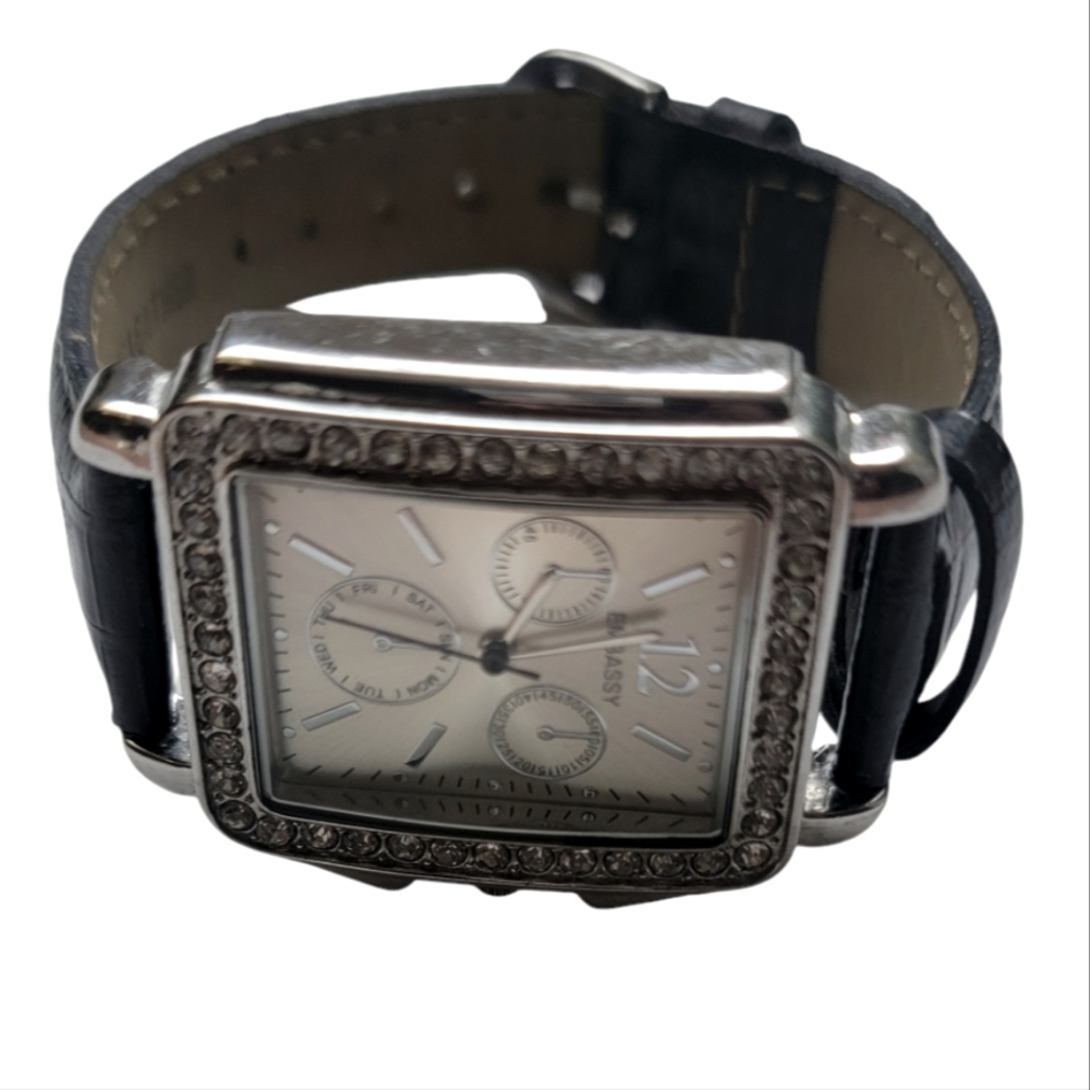 Embassy Embellished Rhinestone Bezel Square Face - Picture 5 of 9